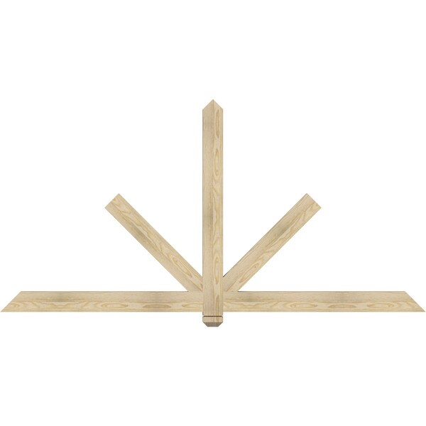 Ekena Millwork Kennewick Rough Sawn Timber Gable Bracket, Douglas Fir, 84"W x 42"H x 2"D x 4"F, 12/12 Pitch GBW084X42X0204KEN00RDF - main
